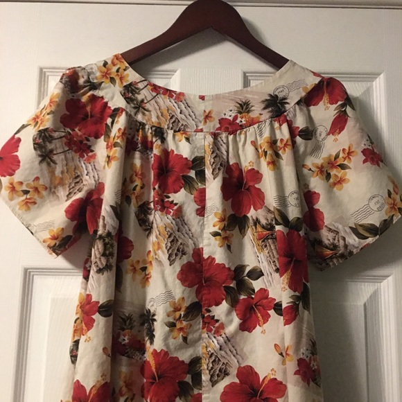 Hilo Hattie The Hawaiian Original Floral Postcard Print Dress - Picture 9 of 15